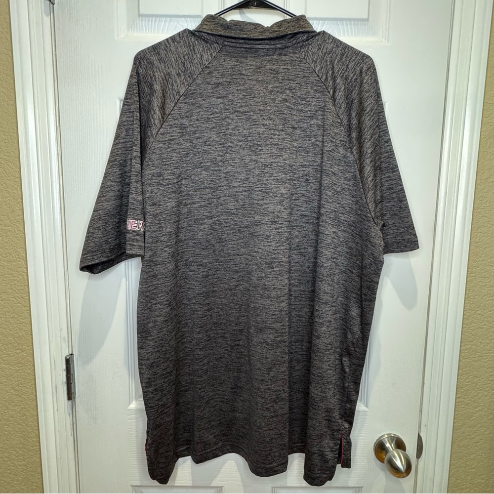 Colosseum Men's XL University of Oklahoma OU Boomer Sooner Dark Grey Polo - Picture 3 of 7